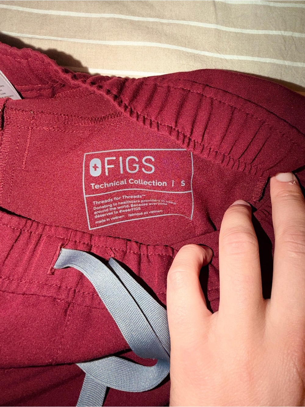 FIGS Kids Burgundy Jogger Sweatpants